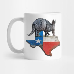 Armadillo Texas State Flag Map Mug